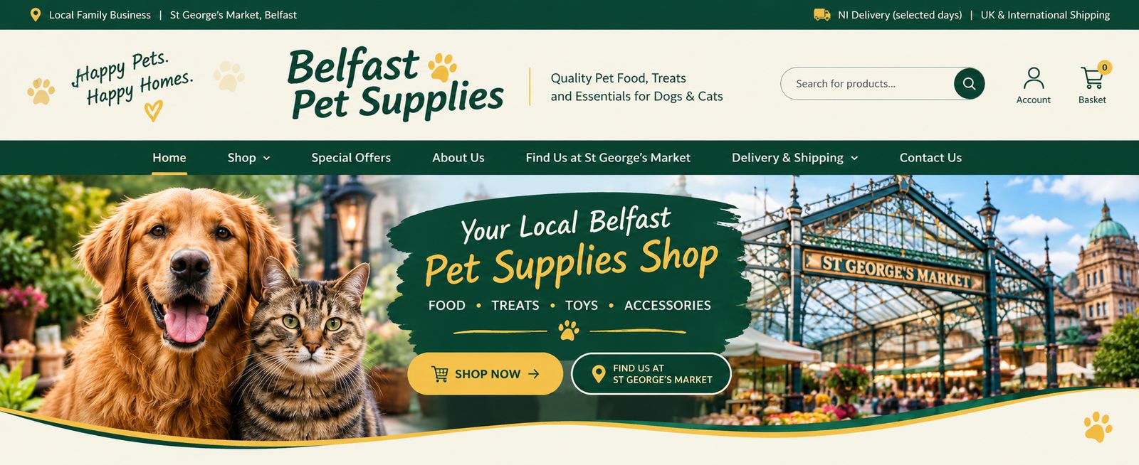 Belfast Pet Supplies at St George's Market, Belfast