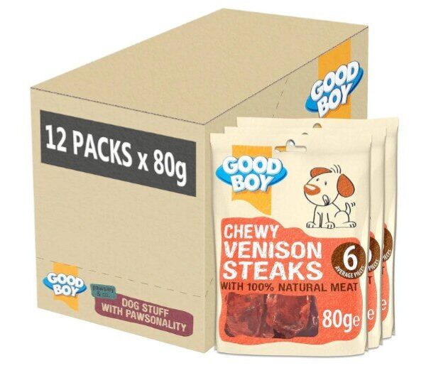 Good Boy Venison Steaks 80g