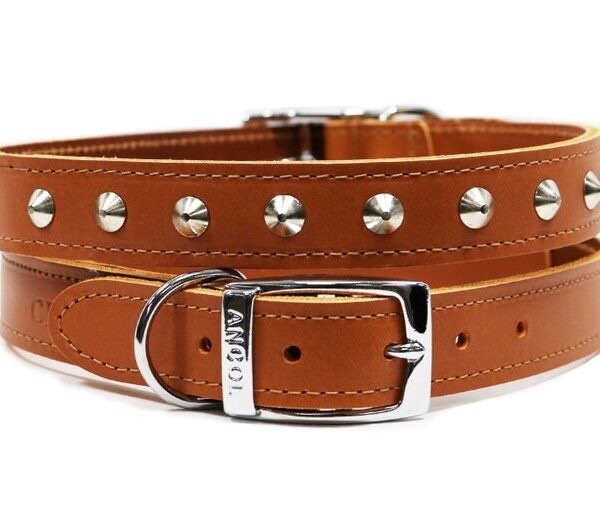 Disc Oct 26 Sewn Stud Col Tan 16" S3