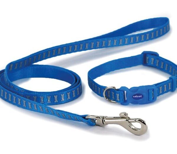 Reflective Bone Blue Collar Leadset20-30