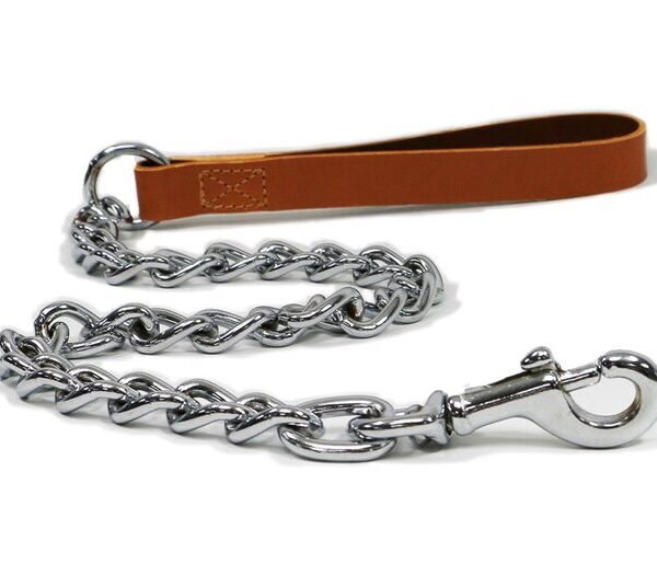 Extra Heavy Chain Lead Tan 80cm