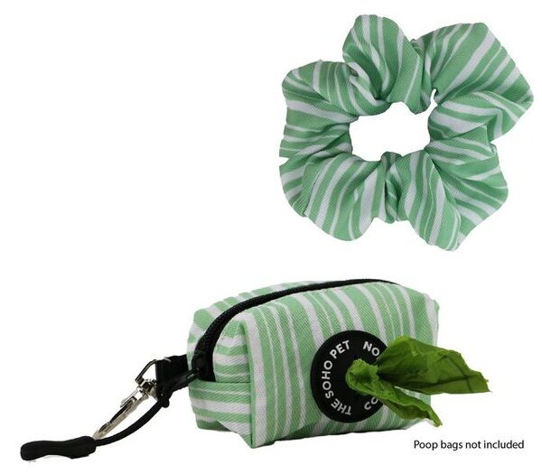 SOHO Stripe Poop Bag Holder & Scrunchie