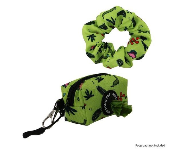 SOHO Dino Poop Bag Holder & Scrunchie