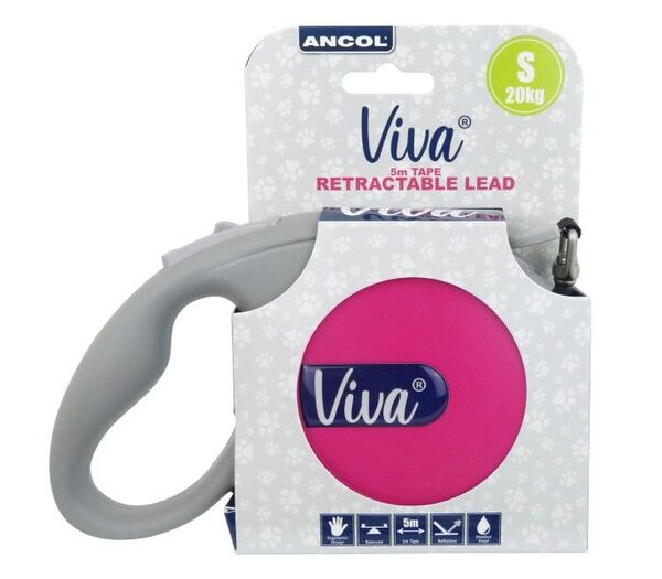 VIVA Retract 5m Tape Lead Sml Rasp 20kg
