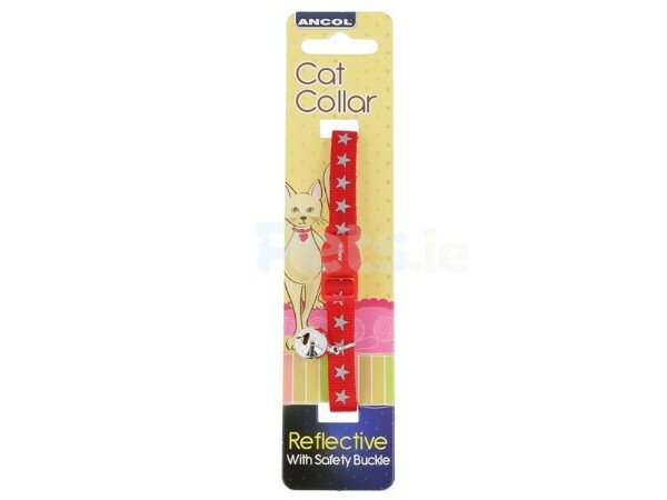 Reflective Red Star Cat Collar 20-30cm