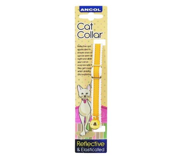 Safe Reflective Cat Collar Yellow