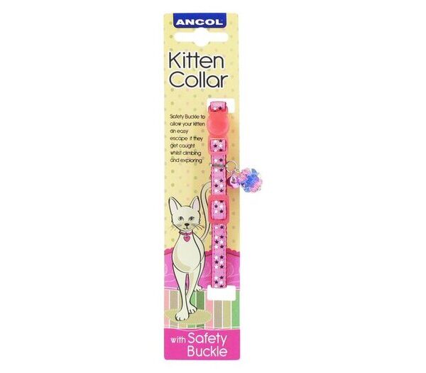Jewel Luxury Kitten Collar Pink