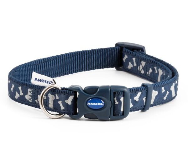 Bones Reflective Adj Collar Blue S2-5