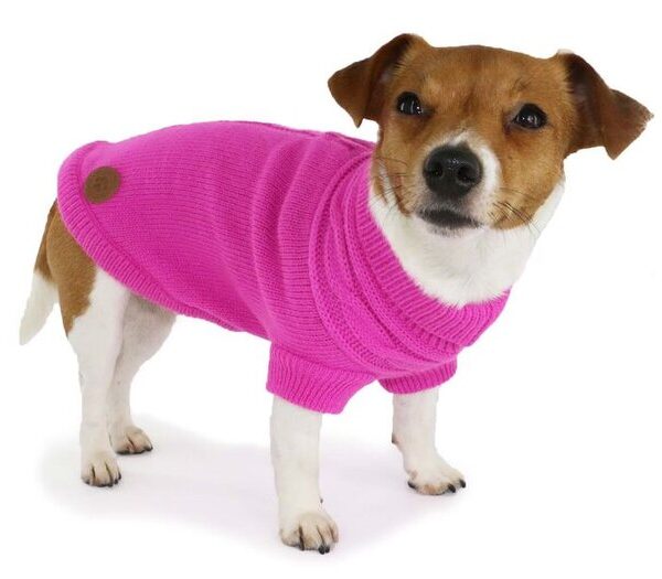 Pink Cable Knit Jumper Small