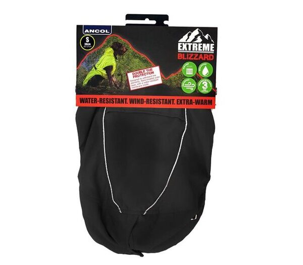 Extreme Blizzard Dog Coat Black 35cm S/M