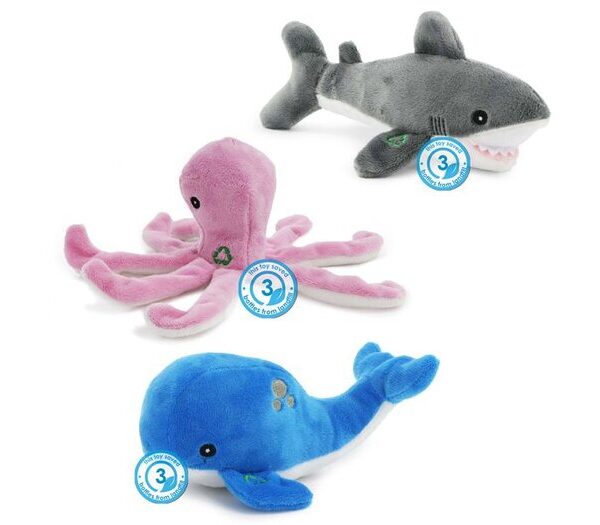 Recycled Shark, Octopus & Oshi 13cm Toys