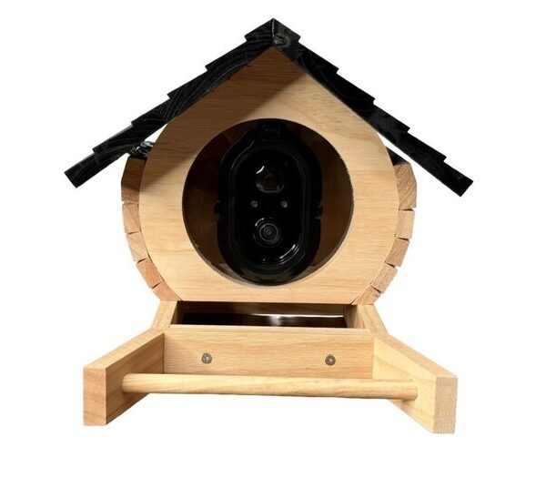 Pine Bird Feeder with Solar Camera
