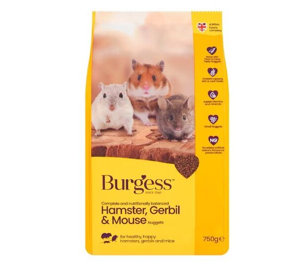 Burgess Hamster Gerbil+mouse Food 750g