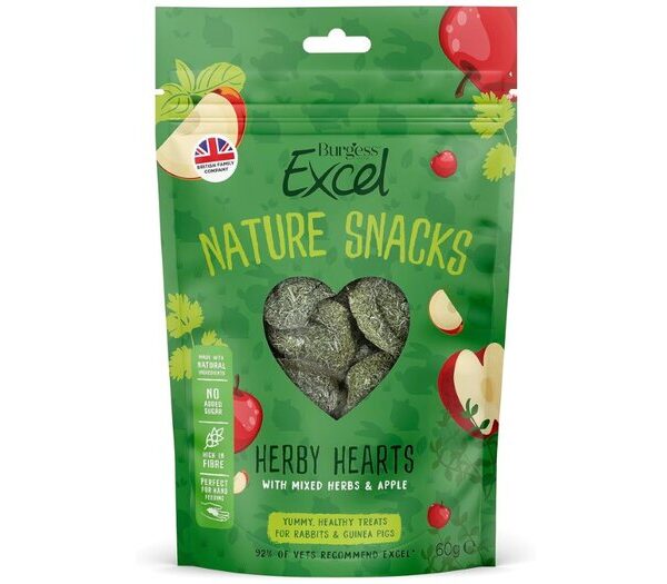 Burgess Excel Herby Hearts Treats 60g