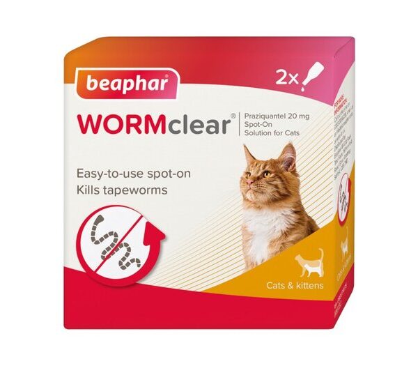 NI Vm Beaphar Wormclear Spoton Cat 2pip