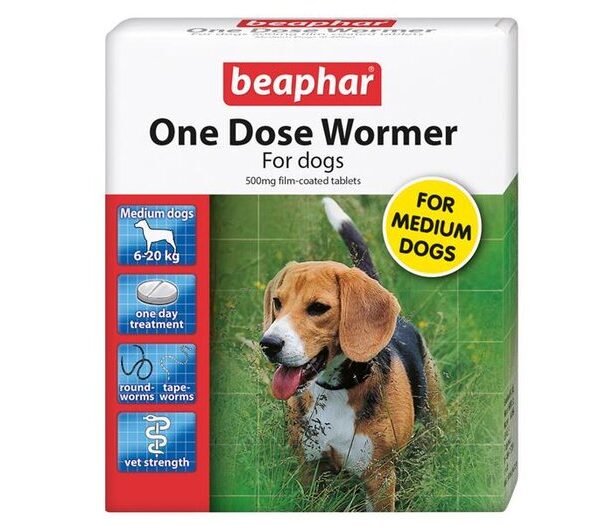 NI Vm Be One Dose Worm Med Dog 2tab