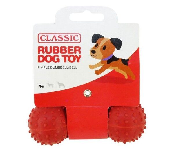 Rubber Pimple Dumbbell/Bell 11cm - 4.5"