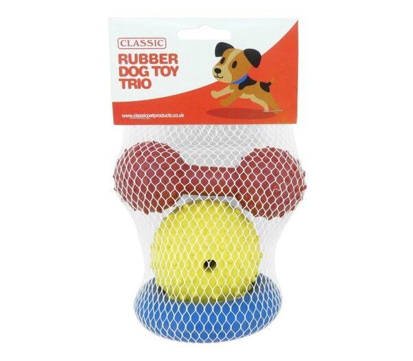 Rubber Toy Trio Pack (3pc) Asstd