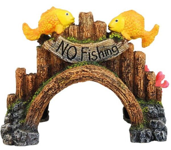 Arch with No Fishing Sign & Fish 18.5cm