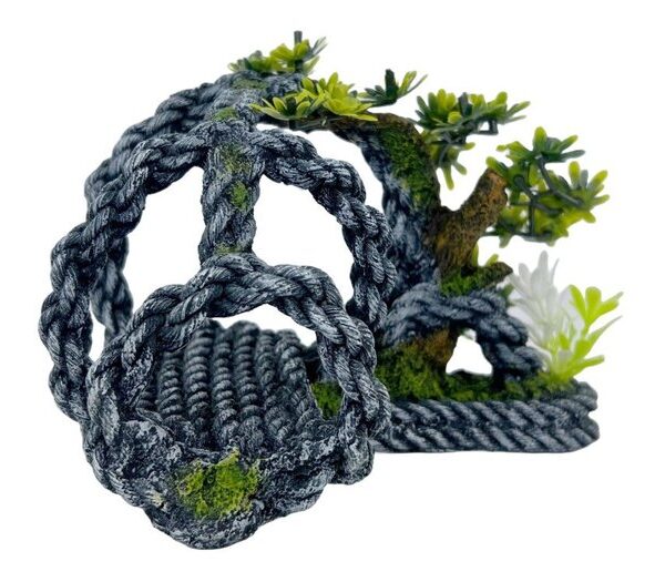 Tangled Rope with Plants 7.5"