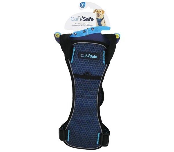 Carsafe Dog Harness Blue Large Crashtst