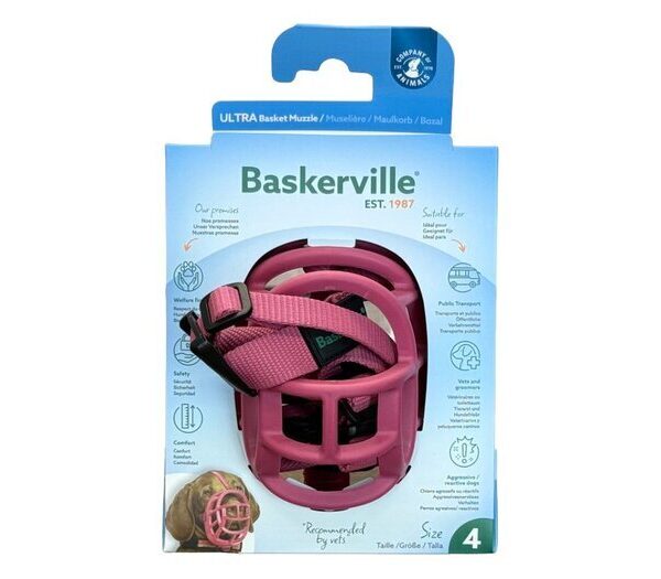 Baskerville Ultra Basket Muzzle S4 Pink