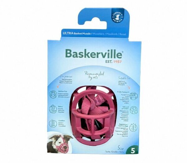 Baskerville Ultra Basket Muzzle S5 Pink