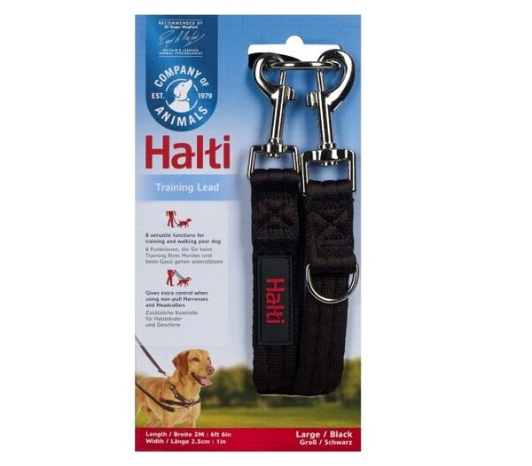 HALTI Training Lead Lge Black 2m 25mm