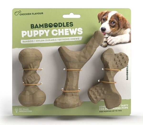 Bamboodles Puppy 3pk I, Y, X Bones Chicken