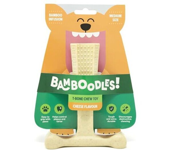 Bamboodles T-Bone Chew Medium Cheese 6"