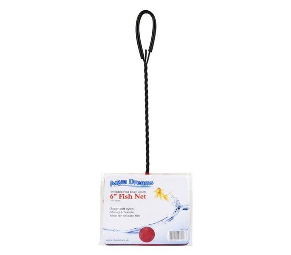 ADS 6" Invisible Red Easy Catch Net