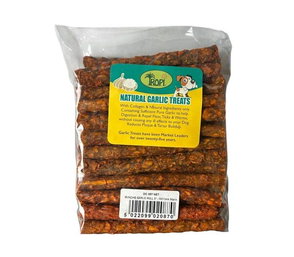Natural Garlic Roll 5" - Flea & Worm