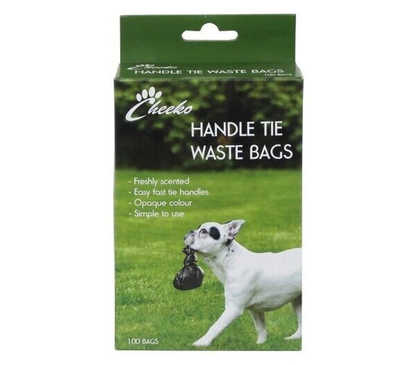 Cheeko Poop Waste Bag Tie Handles X 100