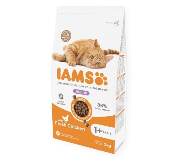 IAMS Cat 2kg Adult Hairball Chicken