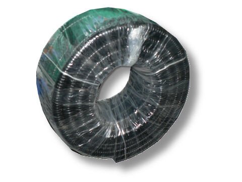 32mm(1.25")X30m(100`) Black Ribbed Hose