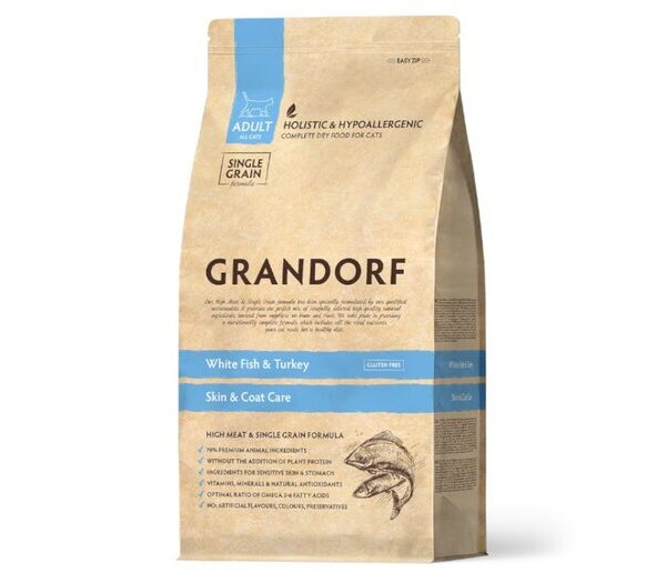 Grandorf Sg Cat White Fish Skin & Coat 2kg