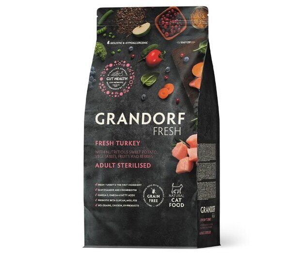 Grandorf Gf Sterilised Cat Turkey 2kg