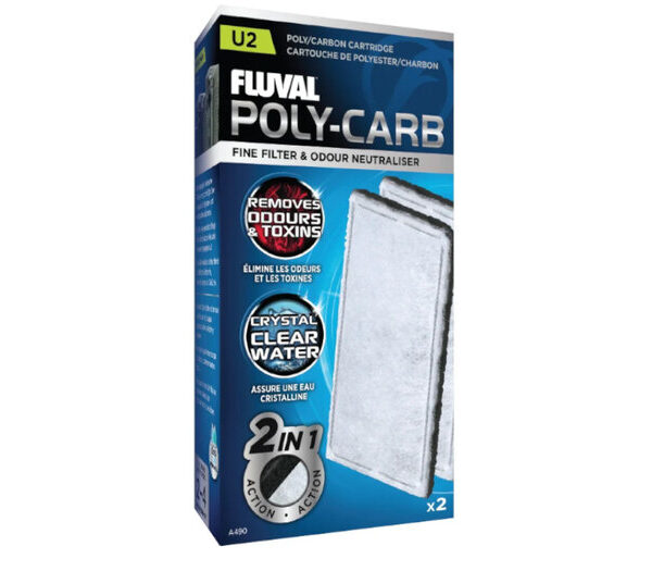 Fluval U2 Poly/Carbon Cartridge 2pc