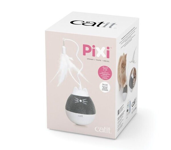 CATIT Pixi Spinner Cat Toy White & Grey