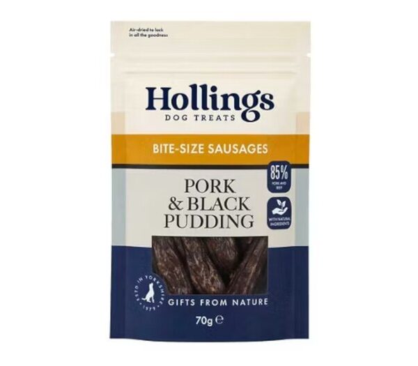 Holliings Pork & Black Pud Sausages 70g
