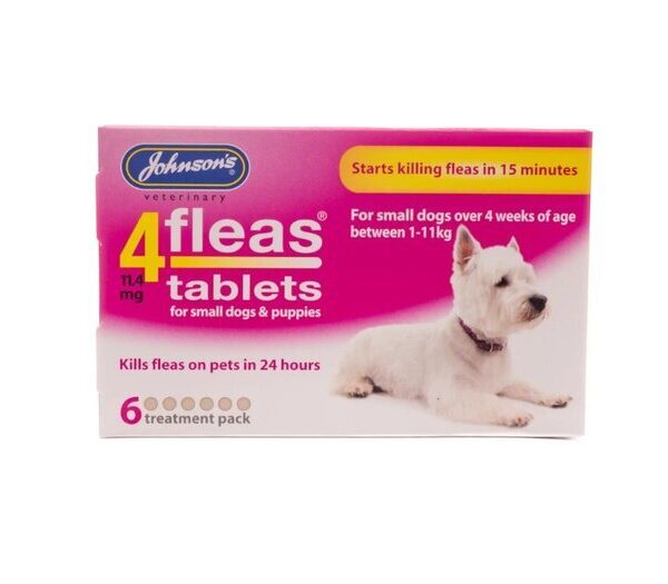 NI Vm 4 Flea Sml Dog/Puppy 6tab(1-11kg)