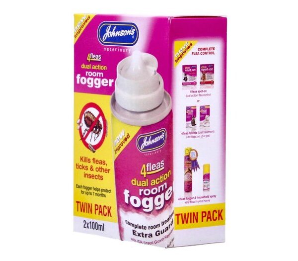 JV 4 Fleas Room Fogger Spray 100ml Twin