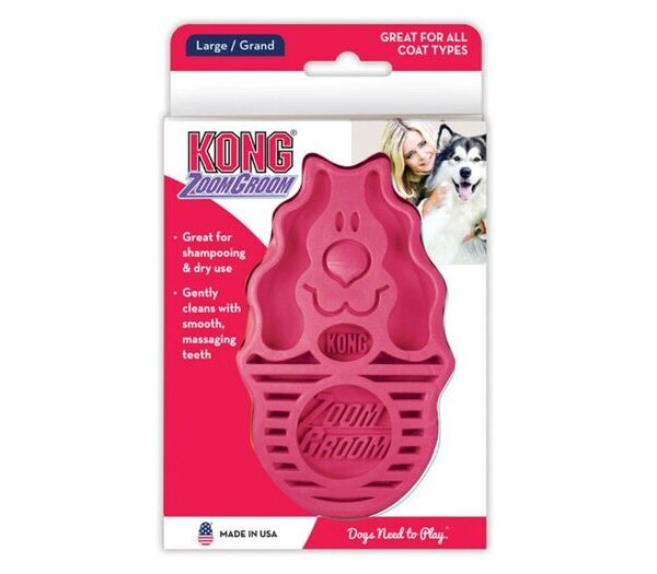 KONG Zoom Groom-Dog Pink