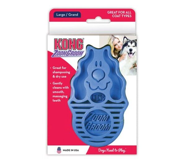 KONG Zoom Groom-Dog Blue (Firm)
