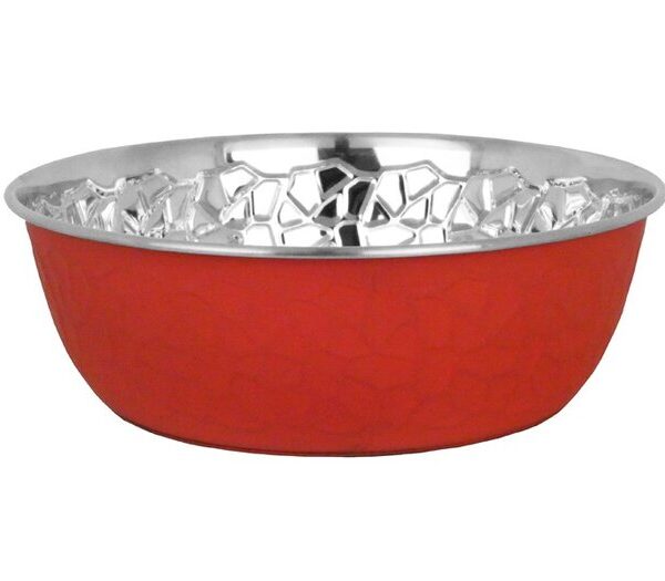 Mason Embossed Bowl Red - 3650ml