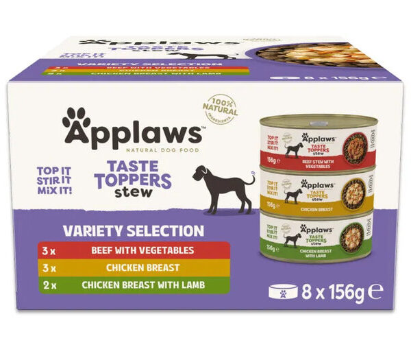 Applaws Meat Stew Toppers Var 8x156g Dog