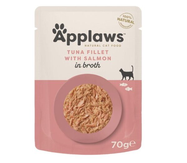 Applaws Pouch Tuna & Salm in Jelly 70g