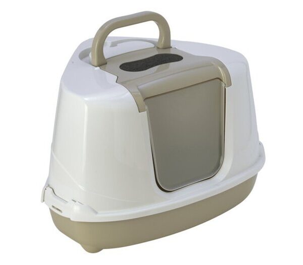 Corner Hooded Cat Pan Grey 56cm