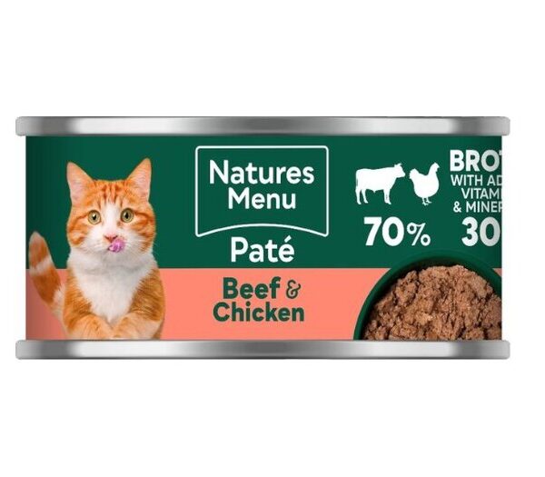 Nat Menu Cat Tin Beef & Chicken 85g