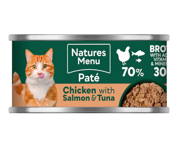 Nat Menu Cat Tin Chick/Salm/Tuna 85g